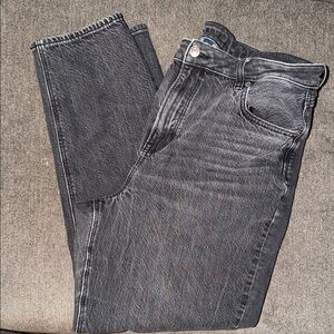 American Eagle Women's Straight Jeans - Washed Black